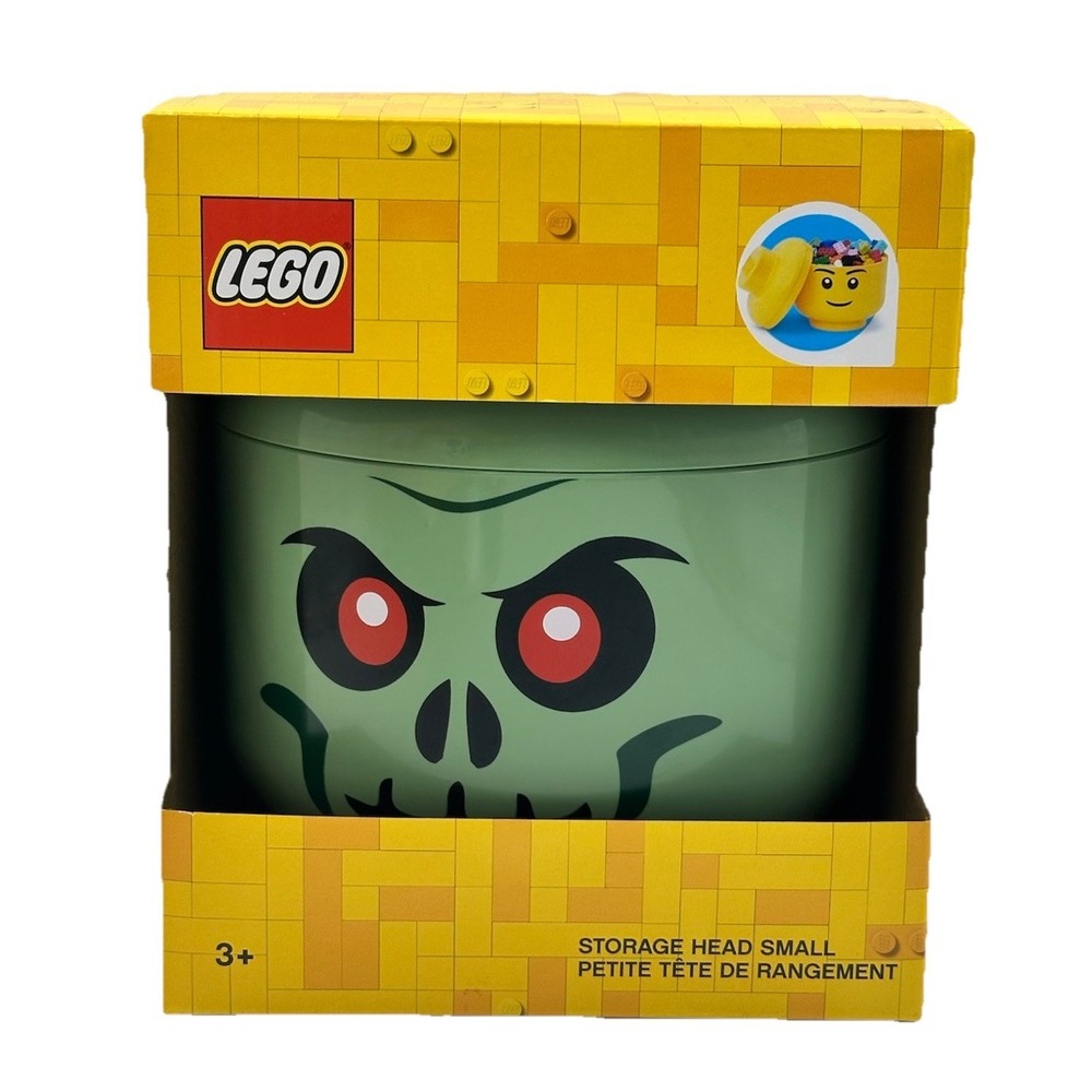LEGO Storage Head Small Zombie Green Halloween New Stackable Plastic 4031